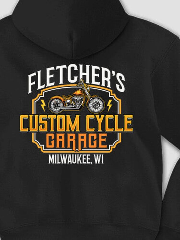 Custom Cycle Garage BP : Printed Hoodies product image 1