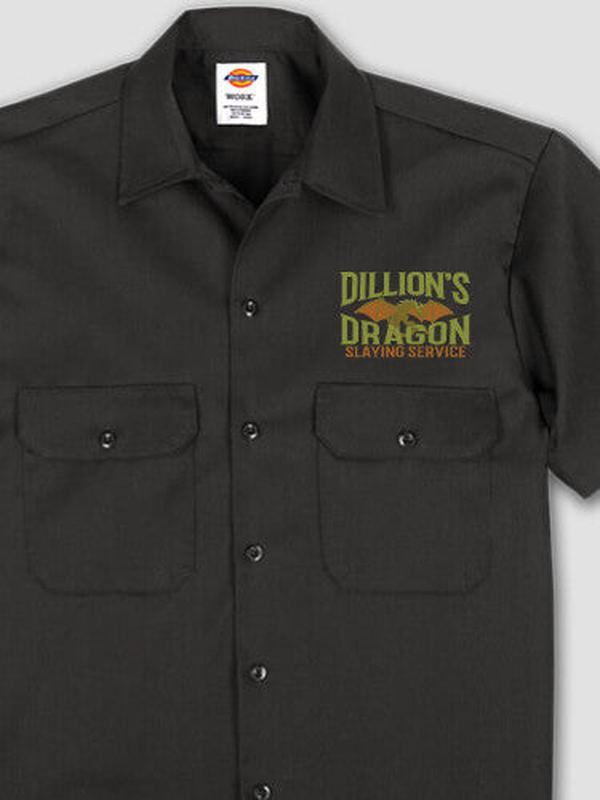 Dragon Slaying : Embroidered Work Shirts product image 1