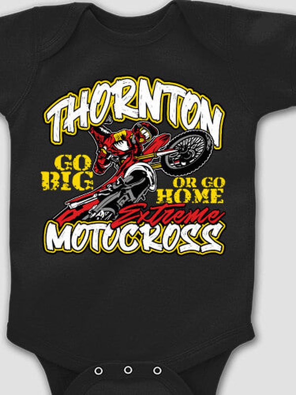 Extreme Motocross : Printed Baby Bodysuits