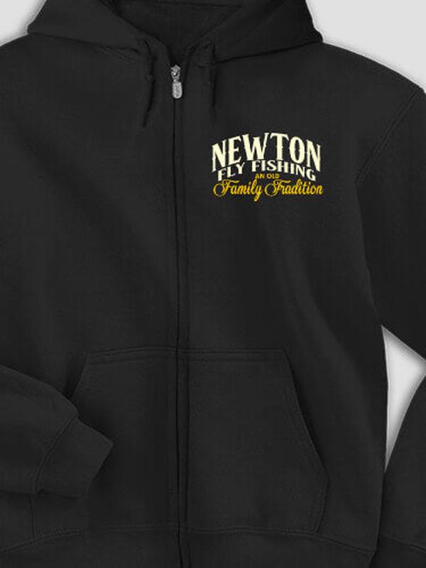 Fly Fishing Family Tradition : Embroidered Zip Hoodies product image 2