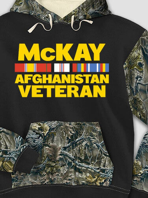 Afghanistan Veteran : Printed 2-Tone Camo Hoodies product image 1