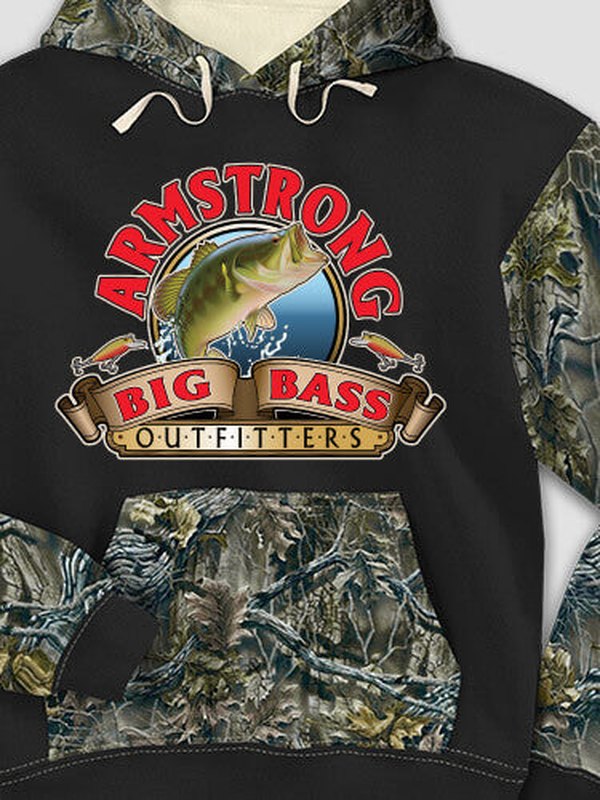 Big Bass Outfitters : Printed 2-Tone Camo Hoodies product image 1