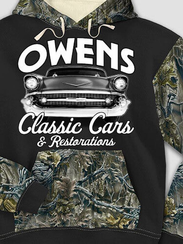 Classic Cars II : Printed 2-Tone Camo Hoodies product image 1