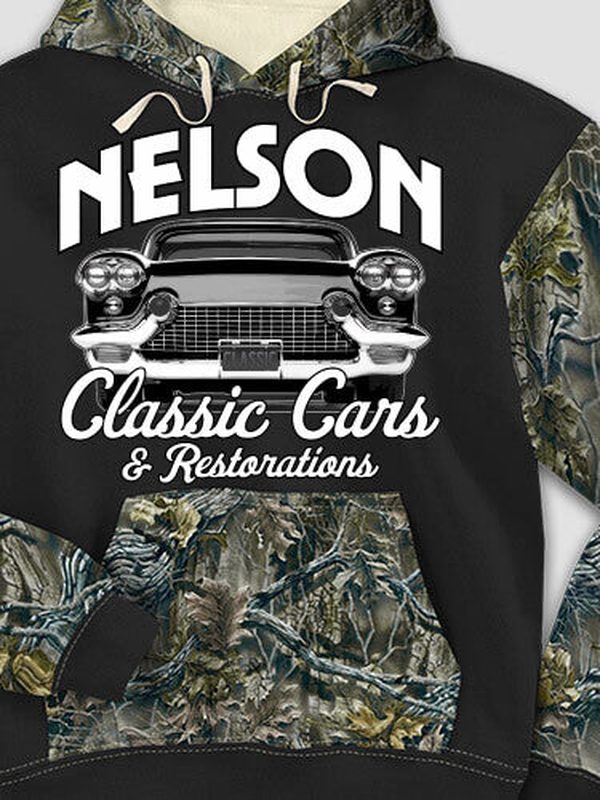 Classic Cars : Printed 2-Tone Camo Hoodies product image 1
