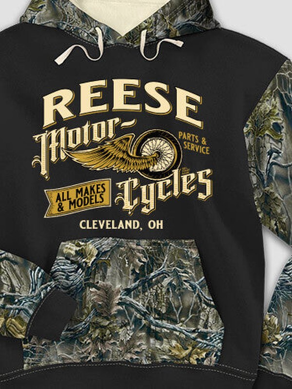 Classic Motorcycles : Printed 2-Tone Camo Hoodies product image 1