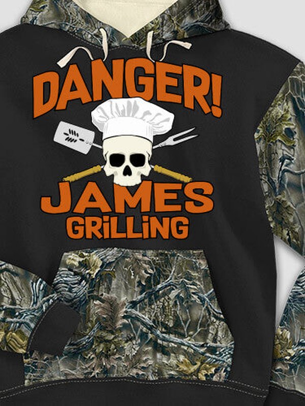 Danger Grilling : Printed 2-Tone Camo Hoodies product image 1