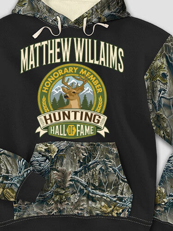 Deer Hunting Hall Of Fame : Printed 2-Tone Camo Hoodies product image 1