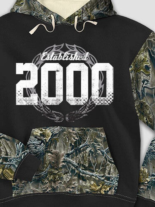 Established : Printed 2-Tone Camo Hoodies product image 1