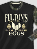 Farm Fresh Eggs : Printed 2-Tone Camo Long Sleeves