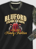 Farming Family Tradition : Printed 2-Tone Camo Long Sleeves