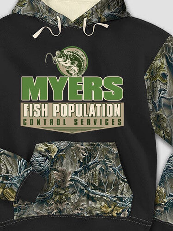 Fish Services : Printed 2-Tone Camo Hoodies product image 1