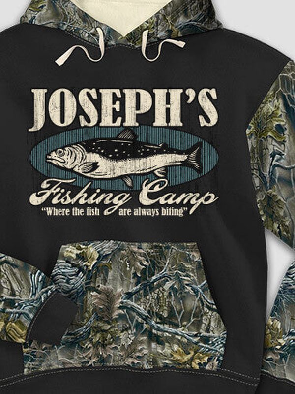 Fishing Camp : Printed 2-Tone Camo Hoodies product image 1