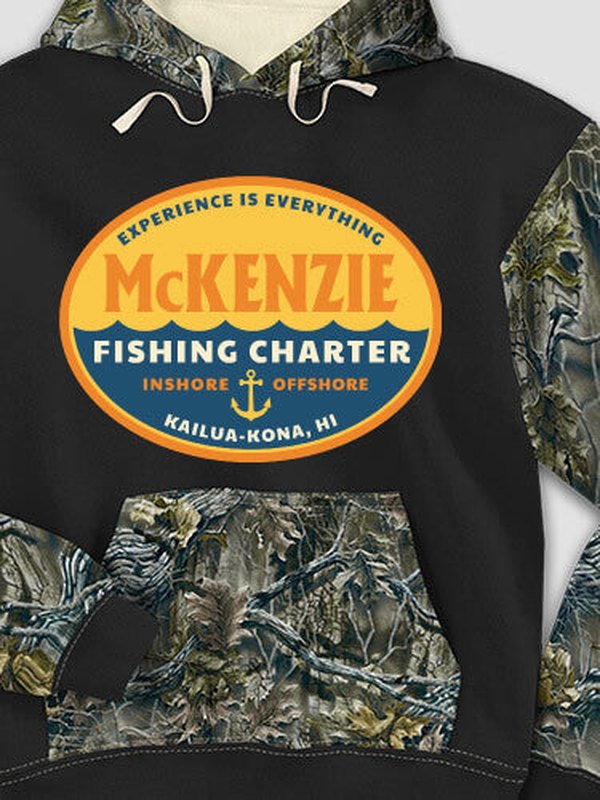 Fishing Charter : Printed 2-Tone Camo Hoodies product image 1