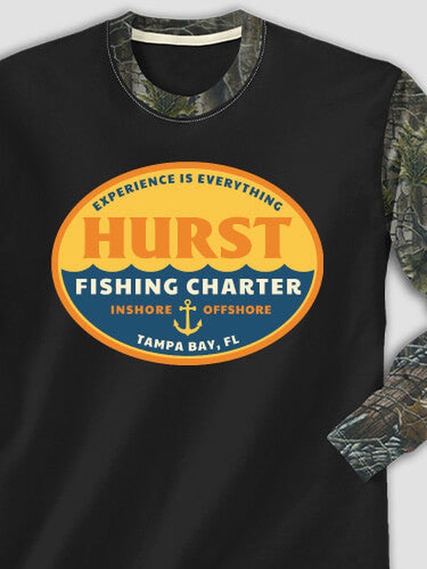 Fishing Charter : Printed 2-Tone Camo Long Sleeves