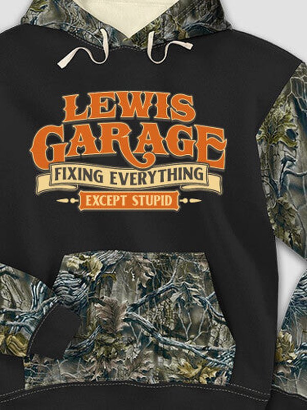 Fixing Everything Garage : Printed 2-Tone Camo Hoodies product image 1