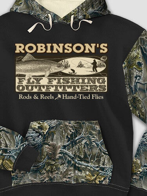 Fly Fishing : Printed 2-Tone Camo Hoodies product image 1