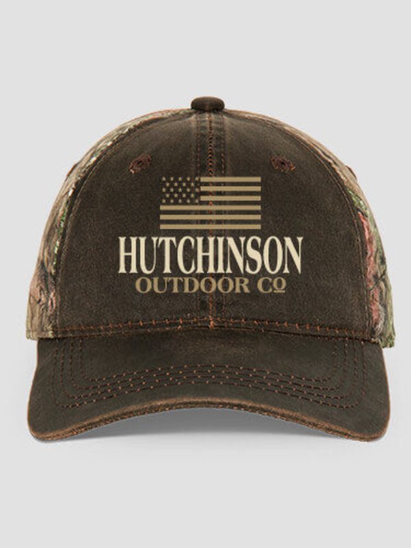 American Outdoor Company : Embroidered 2-Tone Camo Hats