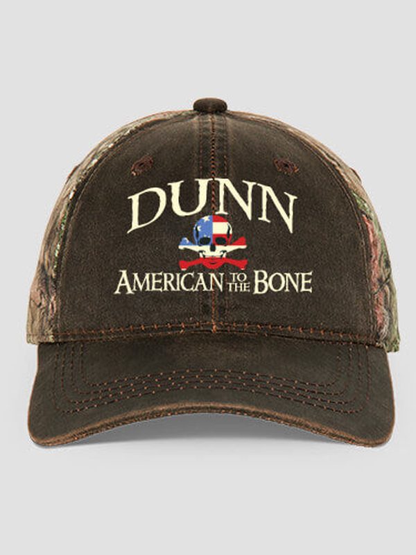 American to the Bone : Embroidered 2-Tone Camo Hats
