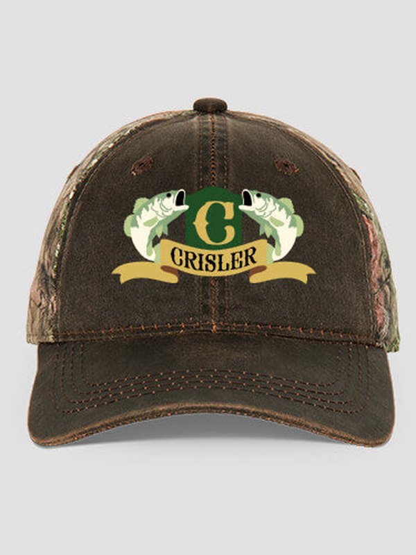 Bass Coat Of Arms : Embroidered 2-Tone Camo Hats product image 1