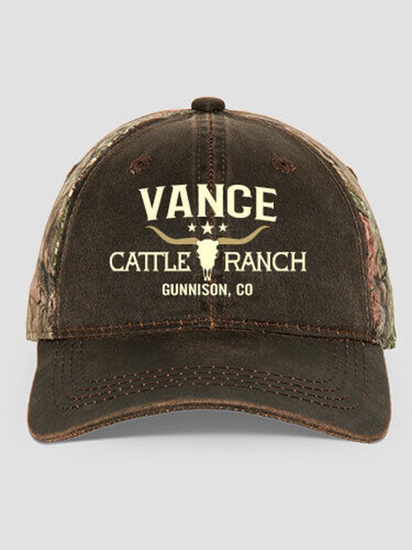 Cattle Ranch : Embroidered 2-Tone Camo Hats