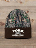 Classic Cycles : Embroidered 2-Tone Camo Cuffed Beanie