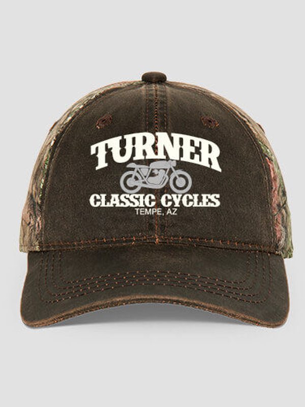 Classic Cycles : Embroidered 2-Tone Camo Hats