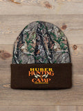 Deer Hunting Camp : Embroidered 2-Tone Camo Cuffed Beanie
