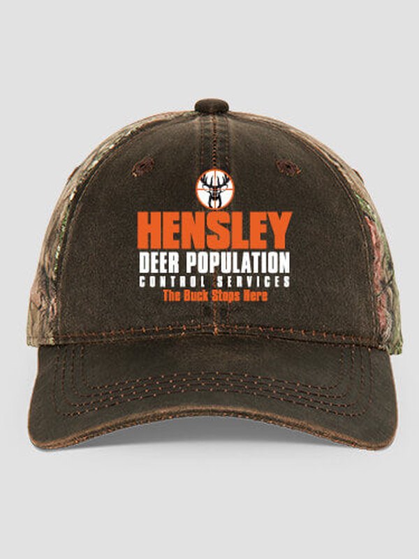 Deer Services : Embroidered 2-Tone Camo Hats