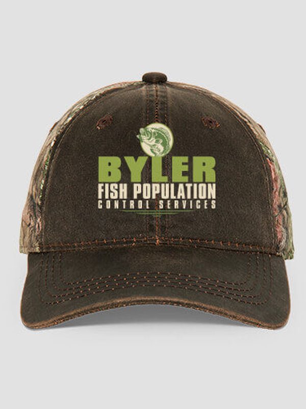 Fish Services : Embroidered 2-Tone Camo Hats