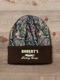 Fishing Camp : Embroidered 2-Tone Camo Cuffed Beanie