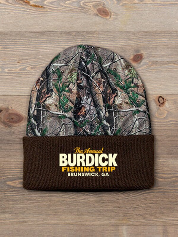 Fishing Trip : Embroidered 2-Tone Camo Cuffed Beanie