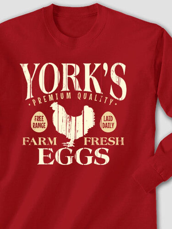 Farm Fresh Eggs : Printed Long Sleeves