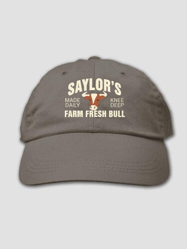 Farm Fresh Bull : Embroidered Baseball Hats