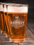 American Farm : Pint Glasses - Engraved