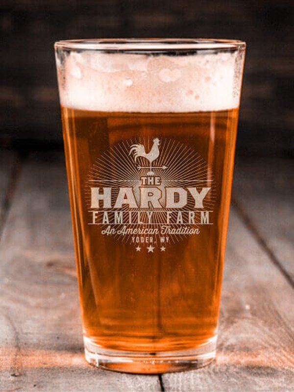 American Farm : Pint Glasses - Engraved