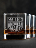 American Made : Rocks Glasses - Engraved