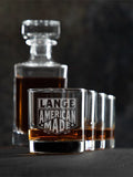 American Made : Decanter Rocks Glass Gift Sets - Engraved
