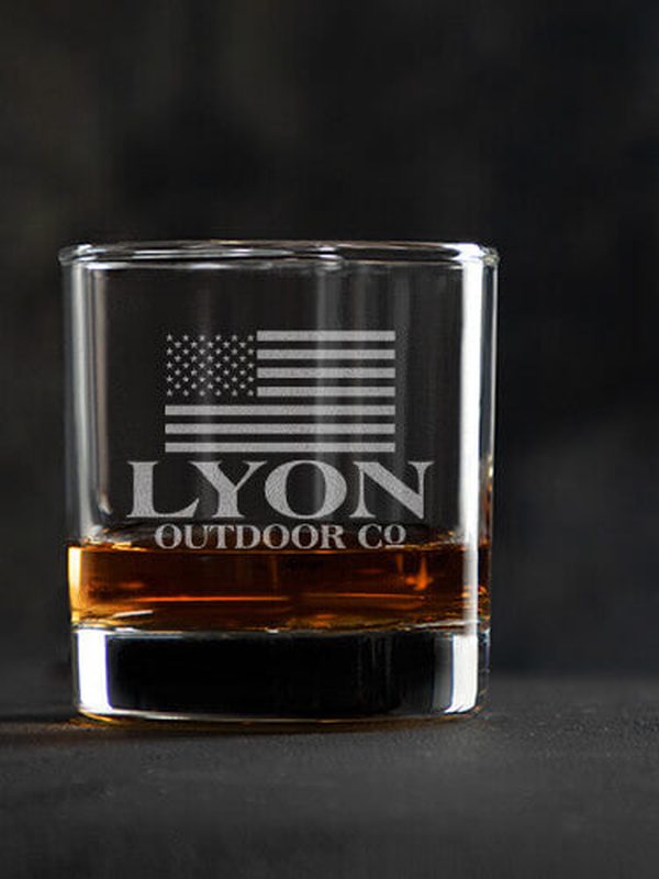 American Outdoor Company : Rocks Glasses - Engraved
