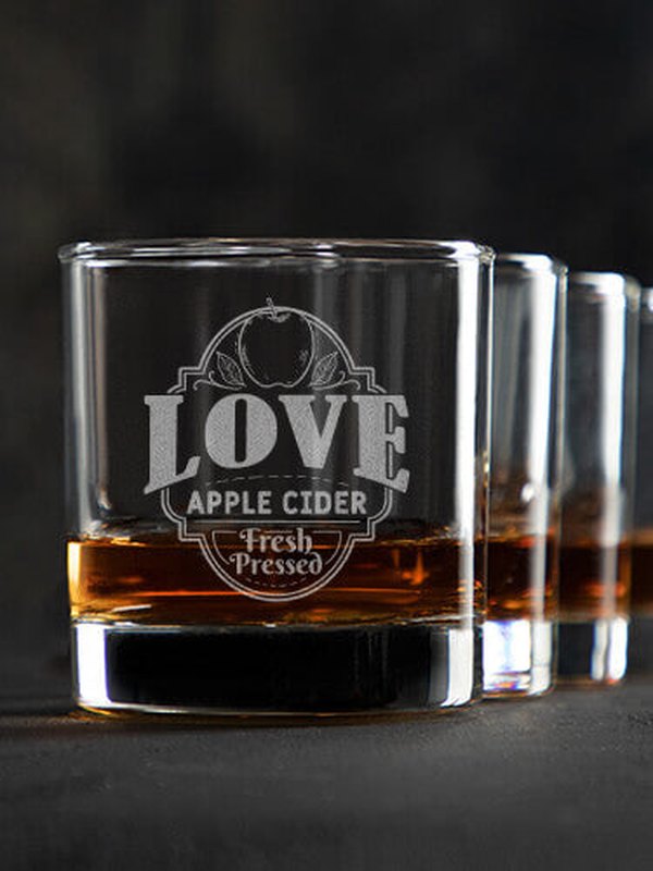 Apple Cider : Rocks Glasses - Engraved