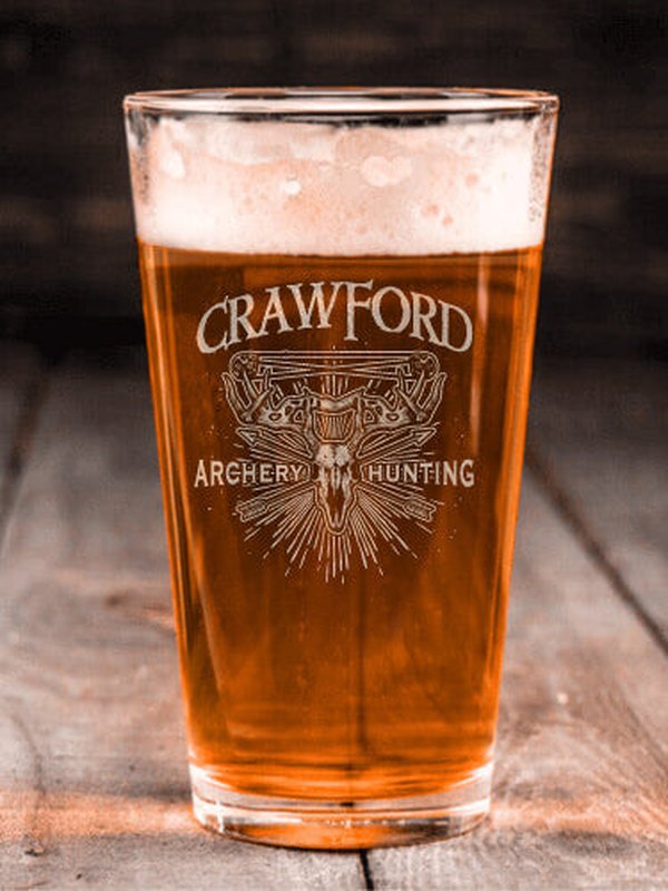 Archery Hunting : Pint Glasses - Engraved