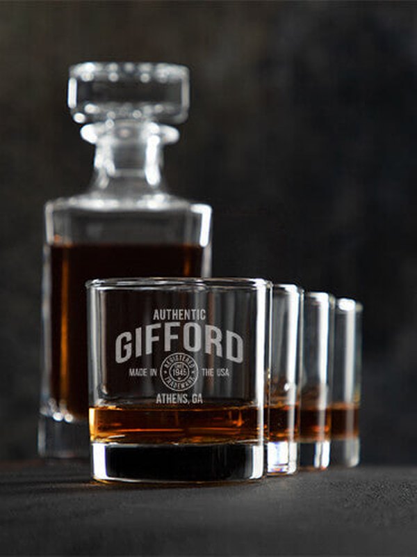 Authentic Brand : Decanter Rocks Glass Gift Sets - Engraved