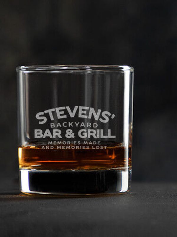 Backyard Bar and Grill : Rocks Glasses - Engraved