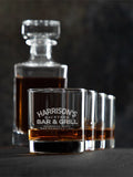 Backyard Bar and Grill : Decanter Rocks Glass Gift Sets - Engraved