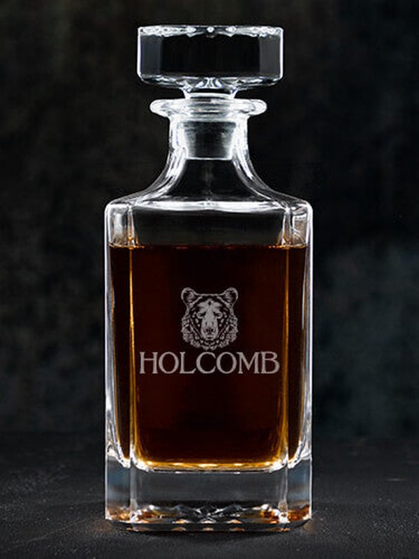 Bear : Whiskey Decanter - Engraved