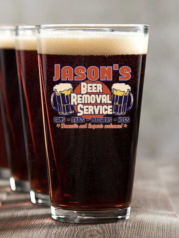 Beer Removal : Pint Glasses - Color Printed