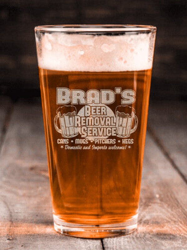 Beer Removal : Pint Glasses - Engraved