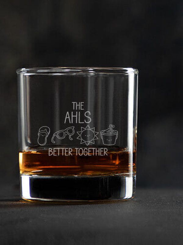 Better Together Vacation : Rocks Glasses - Engraved