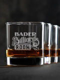 Billiards Room : Rocks Glasses - Engraved
