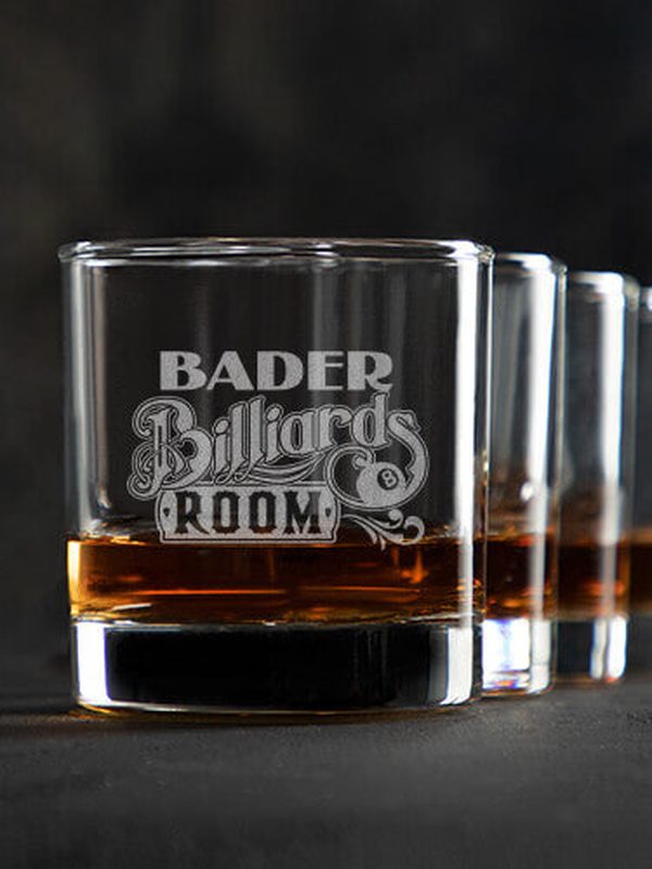 Billiards Room : Rocks Glasses - Engraved