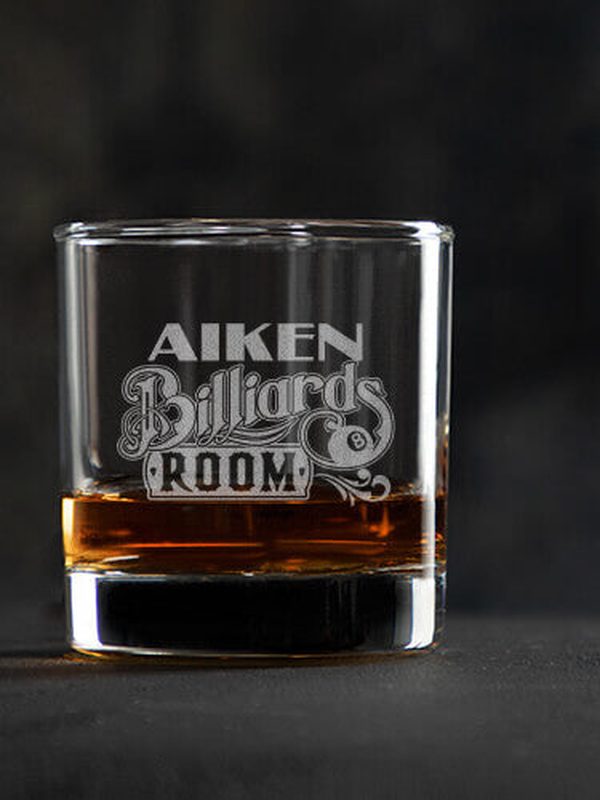 Billiards Room : Rocks Glasses - Engraved